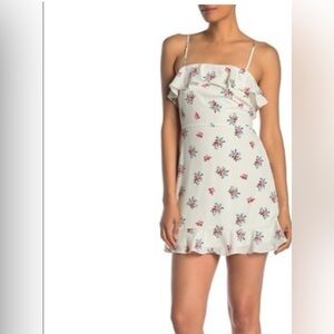 Nordstrom ROW A Floral Pink Print White Ruffle Dress